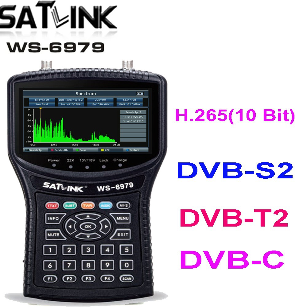 SATLINK WS-6979   HD Finder高清数字寻星仪 Meter DVB-S2 DVB-T