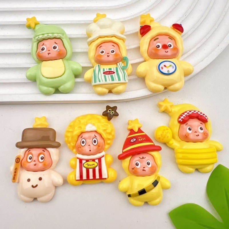漫画かわいいスターマンかわいい赤ちゃん diy 樹脂アクセサリー手作りヘアピンキーホルダー携帯電話チェーンクリーム接着剤ジュエリー|undefined