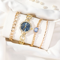 女士鏤空手錶套裝熱銷女士石英手錶新款潮流百搭學生休閒腕錶