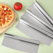 现货亚马逊披萨切刀不锈钢弯刀披萨刀长款不锈钢面团刀牛轧糖摇刀