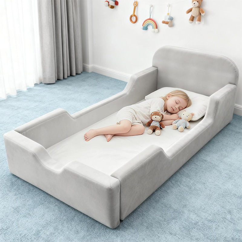 Cross-Border Solid Wood Splicing Baby Guardrail Widened Crib Single Crib Baby Bedside Crib Splicing Bed Soft Bag