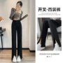 新款拖地高腰直筒阔腿裤
