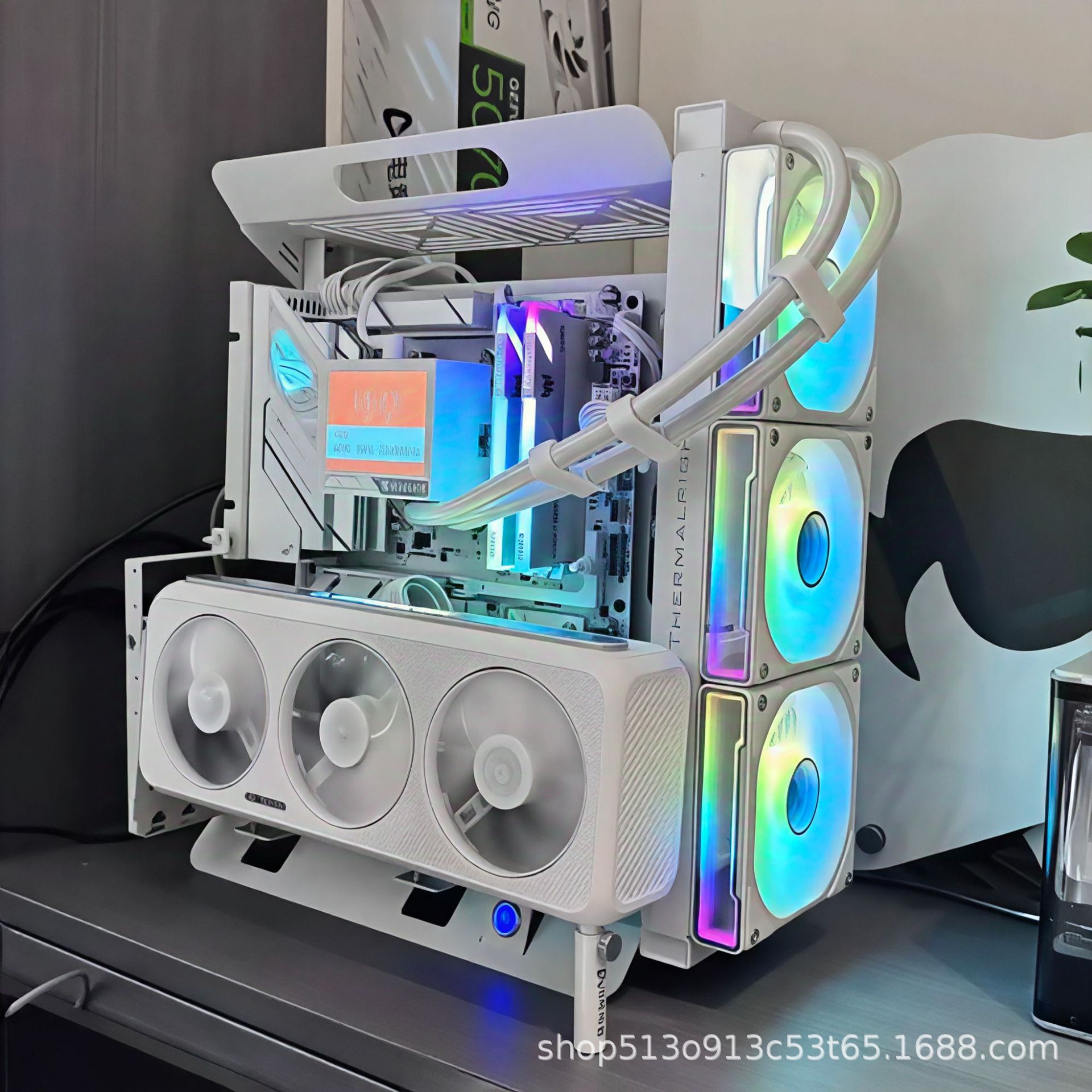 开放式机箱240/360水冷风冷ATX/matx机架显卡竖装电脑主机小机箱