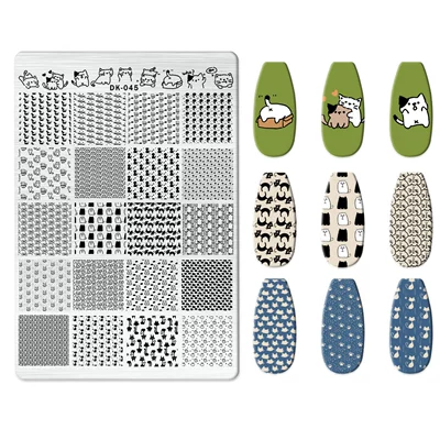 Dırnaq bəzəkləri – Rectangular Plates for Painting, New - dk-045