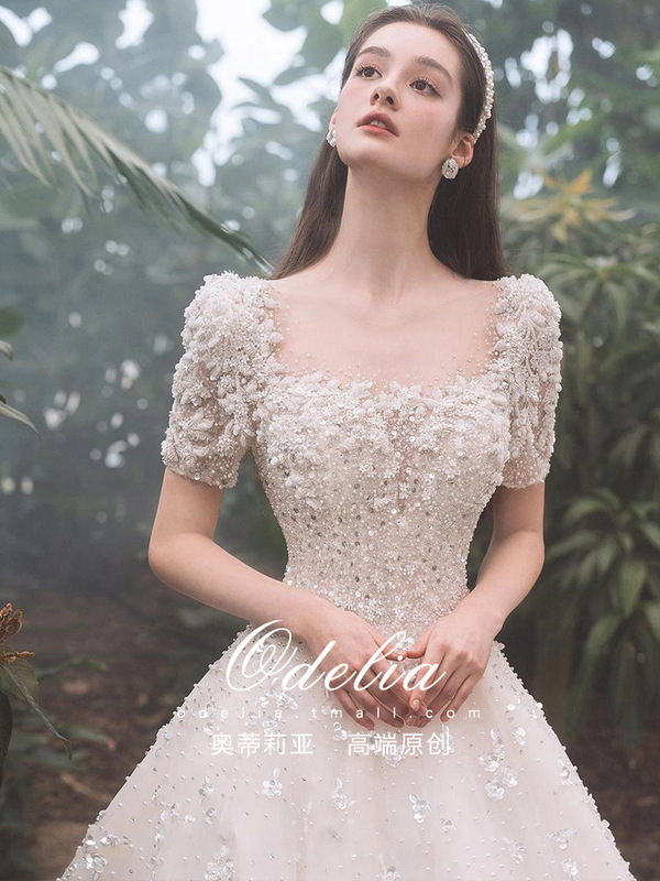 Odelia“Luoying” Wedding Dress Bride 2025 New Light Wedding Dress Accessible Luxury Niche Classy Outing Yarn
