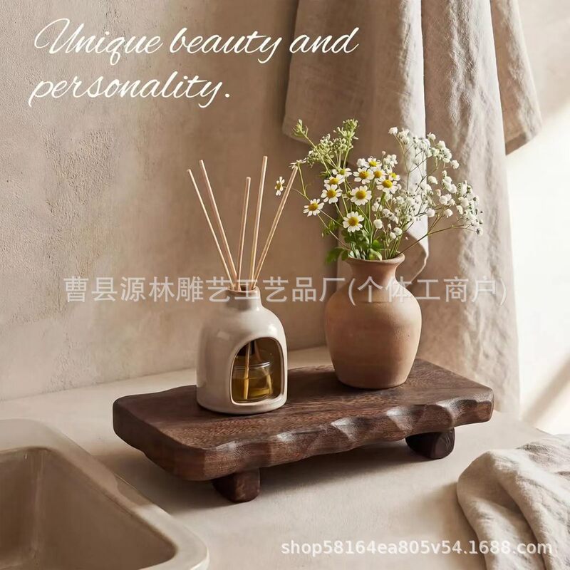 Cross-Border Wooden Bathroom Soap Holder Tray Home Desktop Aromatherapy Decoration Display Stand Toiletries Storage Cross-Border Wooden Bathroom Soap Holder Tray Home Desktop Aromatherapy Decoration Display Stand Toiletries Storage