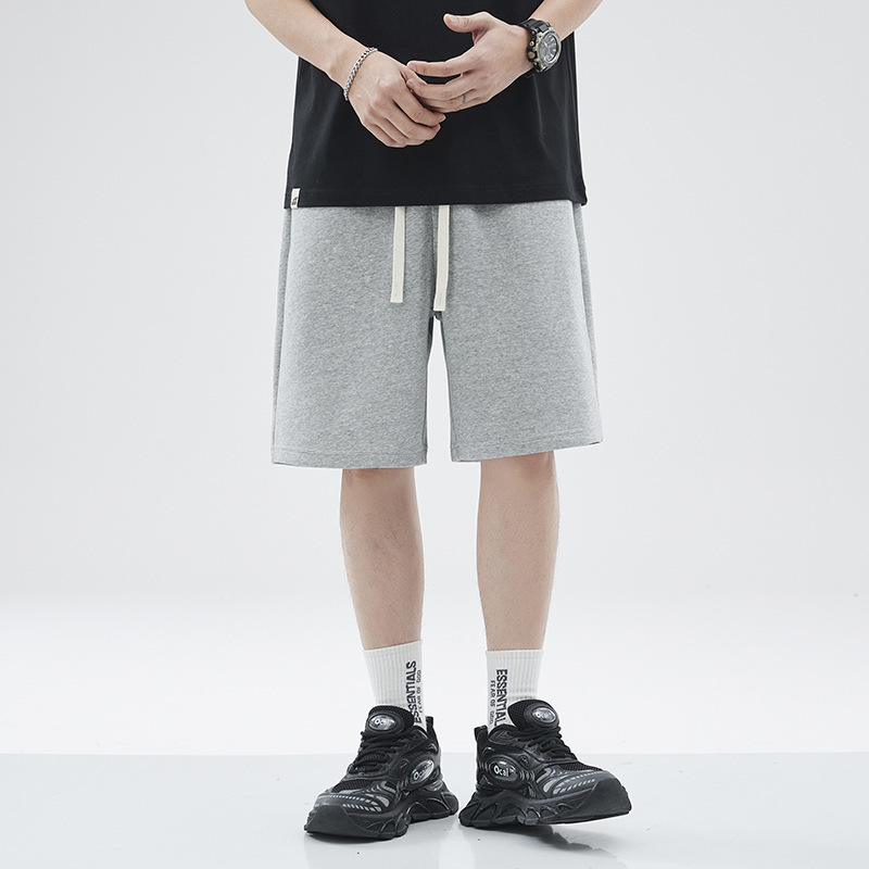 American-Style Heavyweight Knit Shorts for Men, Summer 2026 New Style, Loose Fit, Large Size, Casual Men's Straight-Leg Five-Point Sweatpants American-Style Heavyweight Knit Shorts for Men, Summer 2026 New Style, Loose Fit, Large Size, Casual Men's Straight-Leg Five-Point Sweatpants