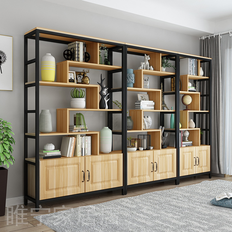 현대 간단한 책장 보관 조합 거실 바닥 창조적 인 파티션 사무실 다층 간단한 디스플레이 캐비닛