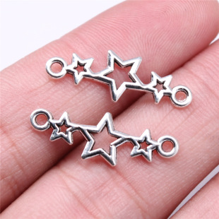 25X9Mm 0.6g Multi-Color DIY Handmade Jewelry Accessories Connector Five-Pointed Star Connector Pendant