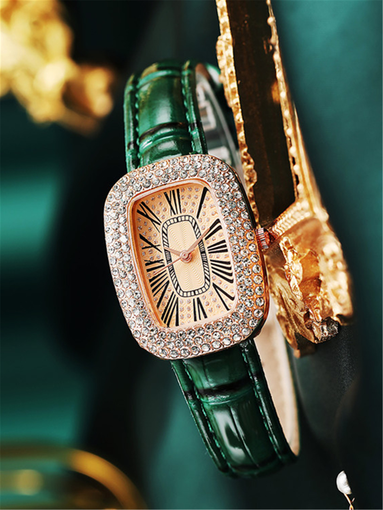 Pointer Display Type Vacation Simple Style Square Heart Shape Buckle Quartz Watch Women's Watches
