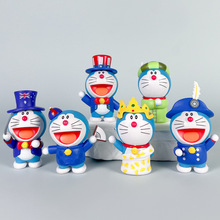 新品哆啦a梦手办盲盒叮当机器猫环游世界桌面摆件蓝胖子玩具潮玩