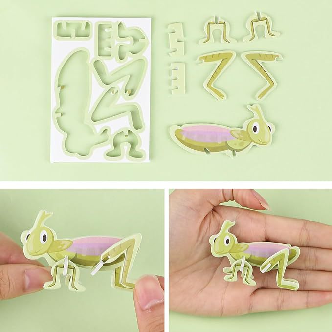 益智3D卡通拼图拼图创意学习模型为男孩和女孩艺术DIY工艺礼品