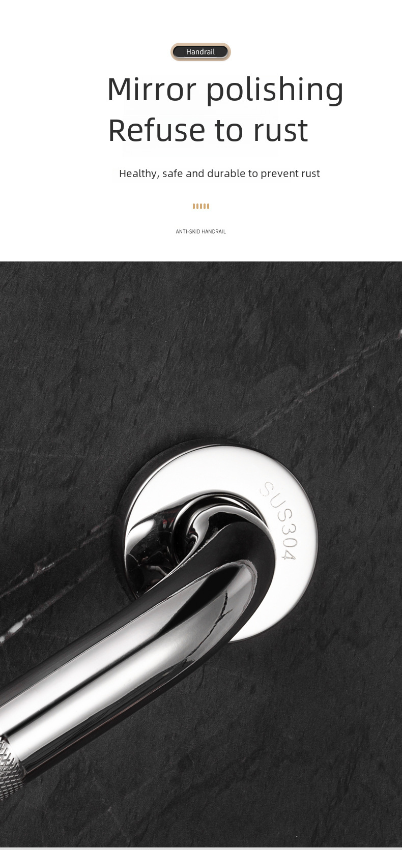 Anti-Slip Stainless Steel Handrail 6