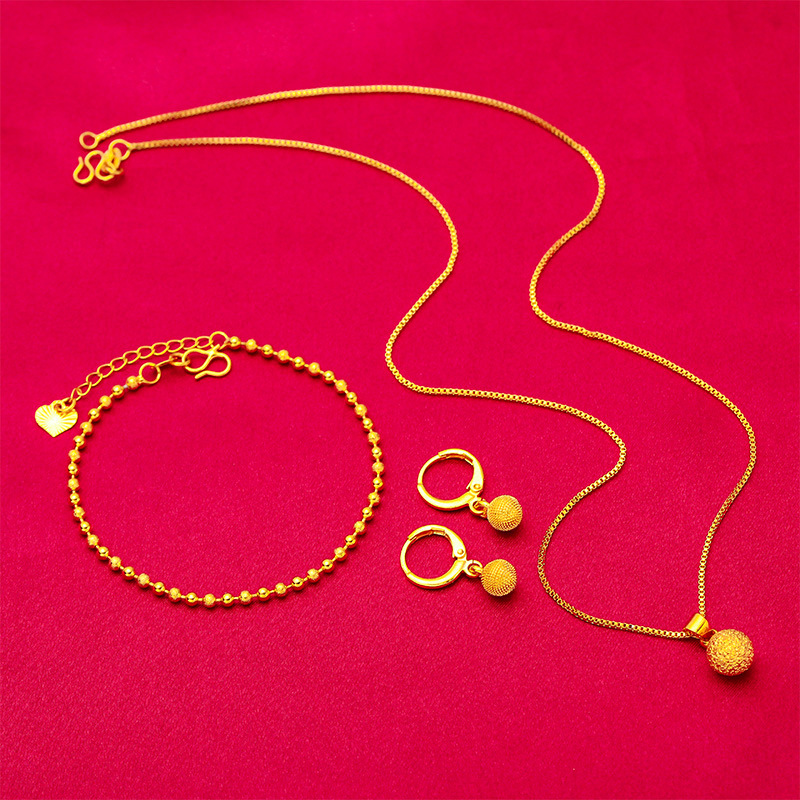 Collar de pulsera fina de las mujeres de oro de arena Collar de traje de mujer de oro de arena de mujeres