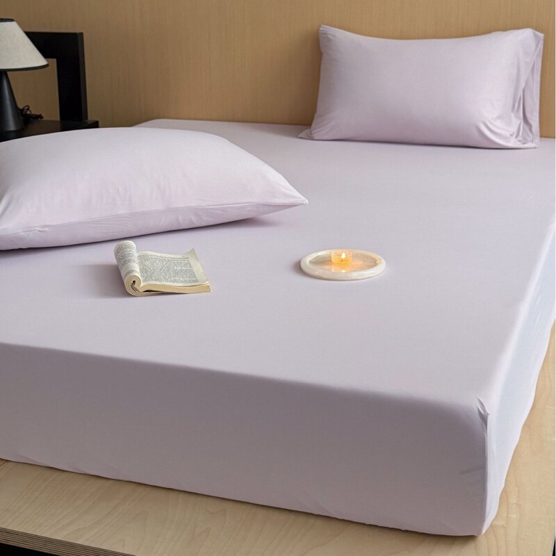CELING Solid Color Nylon-Spandex Cool Feeling Bed Sheet Set of Three Pieces, Summer Cooling Bed Sheet, Fully Wrapped, Non-Slip CELING Solid Color Nylon-Spandex Cool Feeling Bed Sheet Set of Three Pieces, Summer Cooling Bed Sheet, Fully Wrapped, Non-Slip