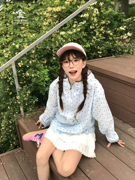 Blue Polka Dot Sun Protection Clothing for Women 2026 New Summer Anti-Uv Korean Style Super Nice-Looking Blouse Thin Jacket