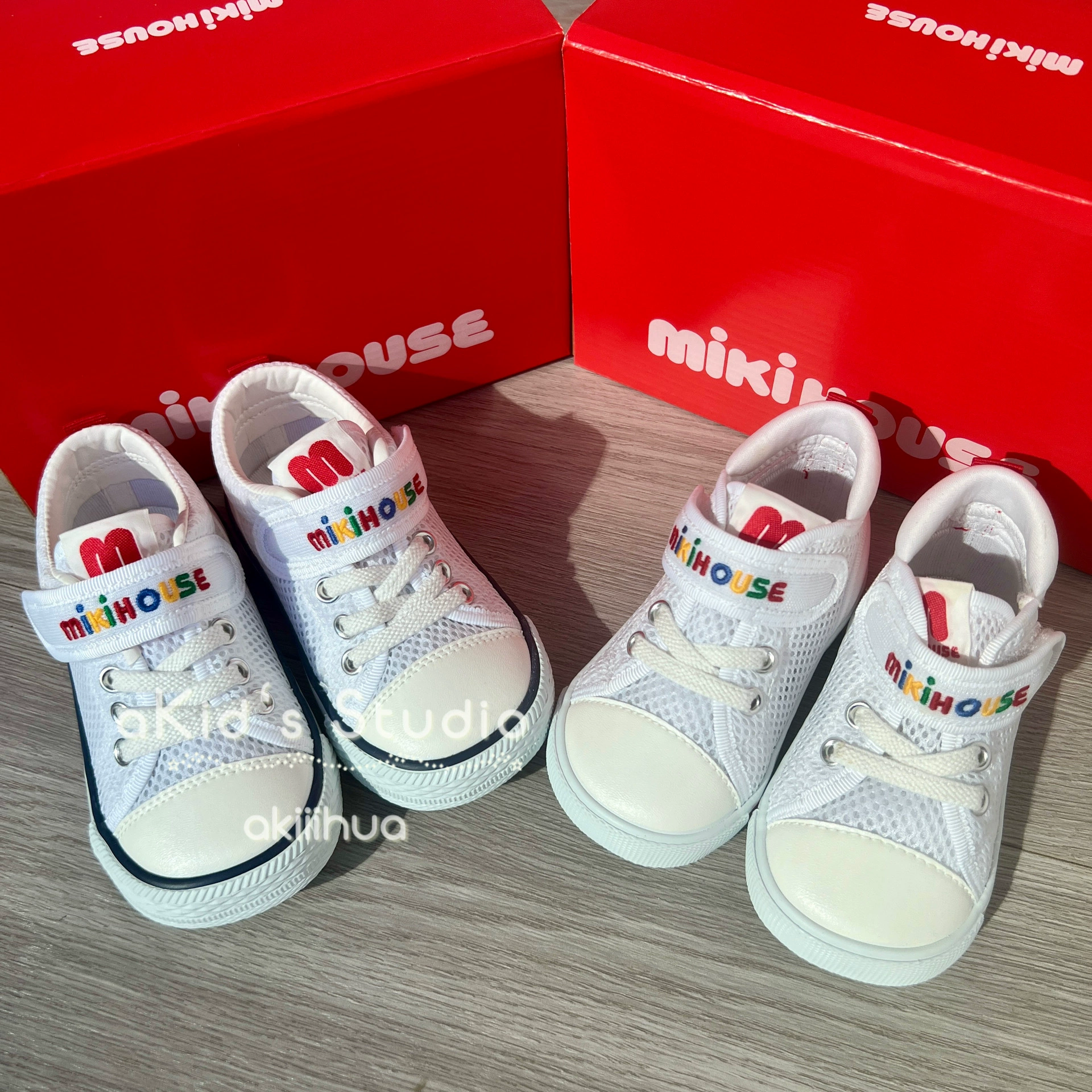 Японская одиночная внешняя детская обувь Miki двухступментная летняя классическая дышащая сетчатая липучка сандалии резиновая подошва вулканизированная обувь