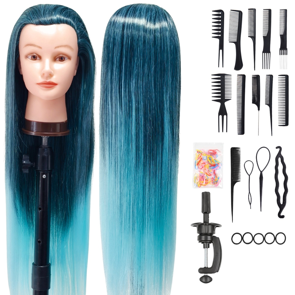Maniquí de Cabeza para Peluquería de Fibra de Alta Temperatura image 30