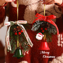 圣诞节配件圣诞树吊饰北欧风立体铃铛装饰挂件平安夜礼物简约摆件
