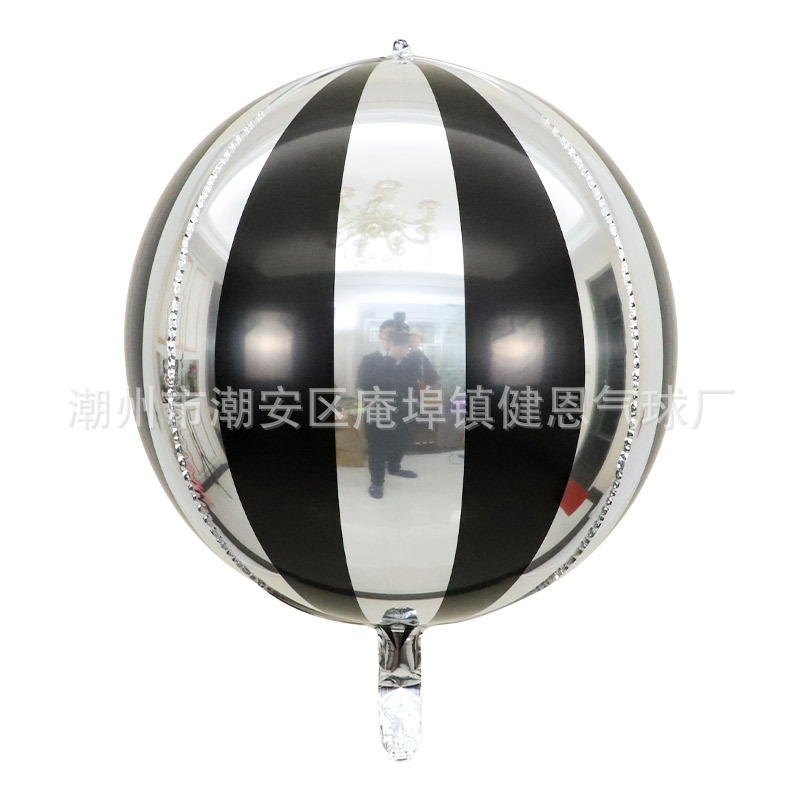 Nueva transfronteriza 22 pulgadas 4D película de aluminio Bola de Espejo de cumpleaños de la boda KTV centro comercial decoración del partido flotante vacío globo de helio