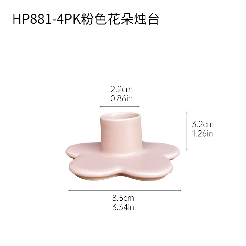 Ins candelabros de cerámica de colores de estilo nórdico Diseño creativo para el hogar Sala de estar Decoración de mesa de comedor Vela Decoración de soporte