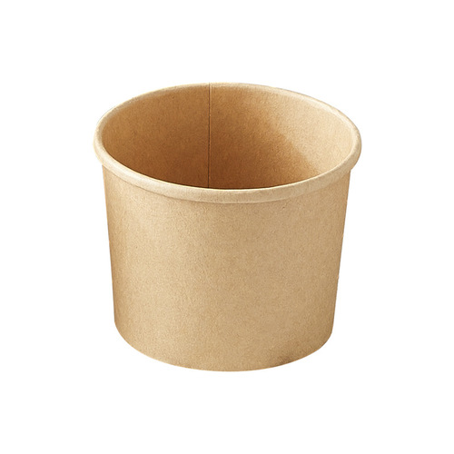 Factory-made disposable porridge buckets for takeaway, kraft paper packaging boxes, commercial round soup containers with lids, wholesale bulk sales