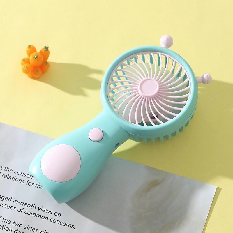 リトルビーかわいいハンドヘルド小型ファン学生クラスサイレントデスクトップファン子供ポータブル充電式小型ファン|undefined