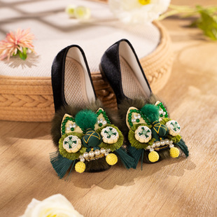 Shishi Linglong Cloth Shoes 2025 Spring/Summer New Handmade Tiger Head Shoes Comfortable New Chinese Style Shoes National Style Embroidered Shoes