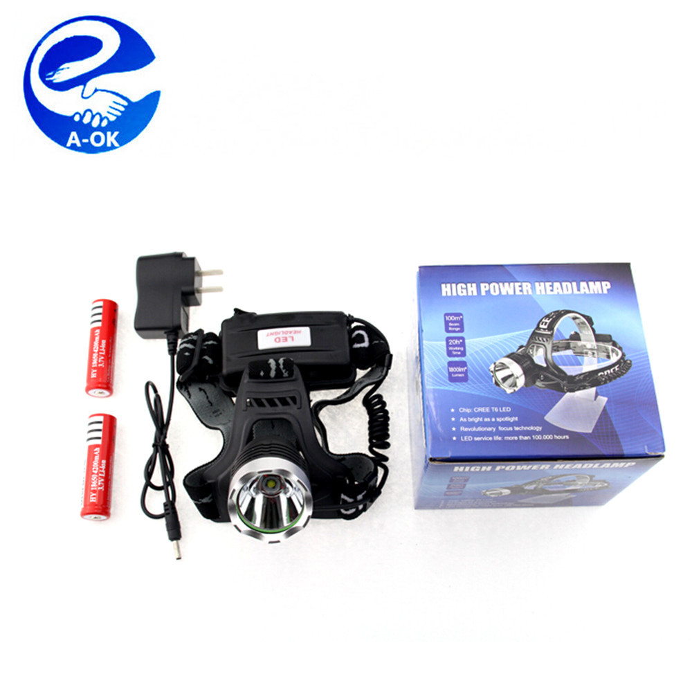 새로운 국경 LED 헤드 램프 강한 빛 t6 헤드 장착 작은 손전등 야외 장거리 충전식 광부의 램프