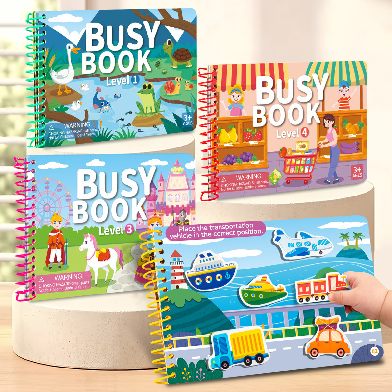 Cross-Border Quiet Book Stickers Busy Book Tear-Off Book DIY Handmade Early Education Educational Toys for 3 to 6 Years Old Cross-Border Quiet Book Stickers Busy Book Tear-Off Book DIY Handmade Early Education Educational Toys for 3 to 6 Years Old