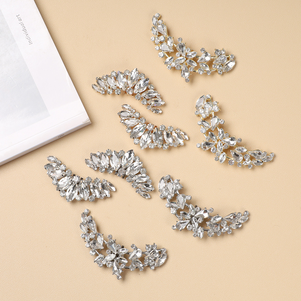 Nuevos zapatos de tacón alto diy, hebilla, punta de zapato, accesorios superiores, hebilla de metal de diamantes de imitación, zapatos de boda desmontables, accesorios de calzado