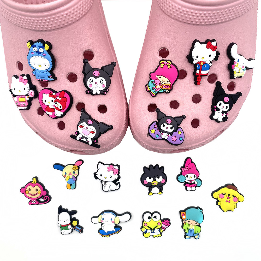 Cartoon Cute San Liou Anime Hole Shoes Flower Shoes Buckle Soft Adhesive Detachable Garden Shoes Accessories Amazon