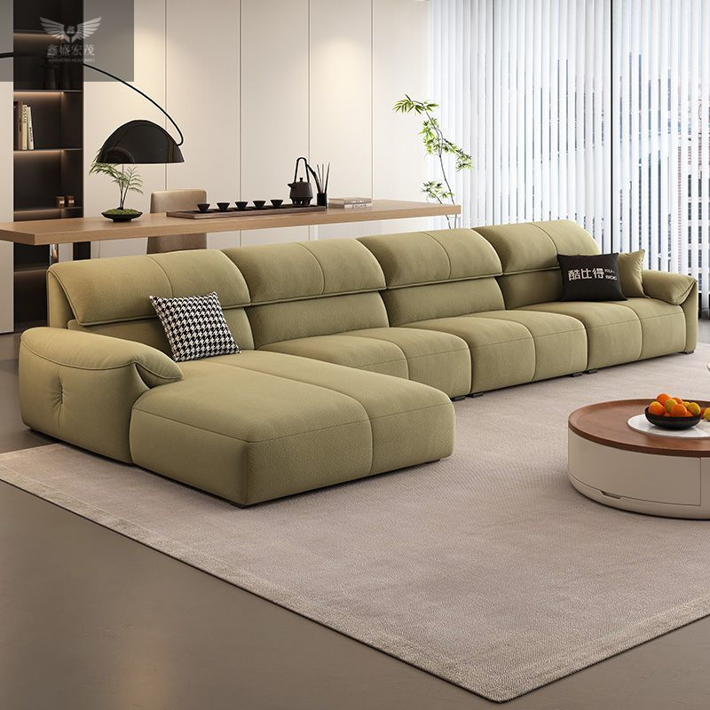 Sofá estilo crema sala de estar 2025 nuevo estilo moderno y simple combinación de concubina real de esquina arena de tela de captura de gato