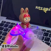 Новый светящийся электромобиль labubu на ветряной энергии, украшение для автомобиля, светящиеся украшения для автомобиля, самолеты на ветряной энергии, мотоциклы