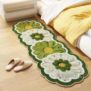 Oil Painting Style Imitation Cashmere Carpet Bedroom Room Bedside Blanket Thickened Foot Pad Living Room Coffee Table Sofa Cushion