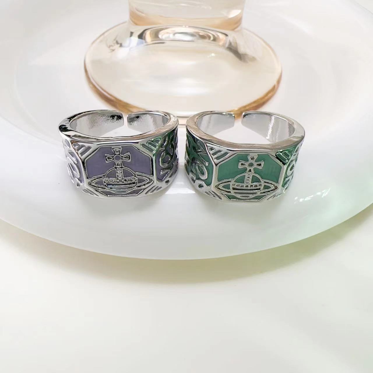 滴油寬版土星星球戒指小眾設計感ins復古潮流時尚簡約高級感指環