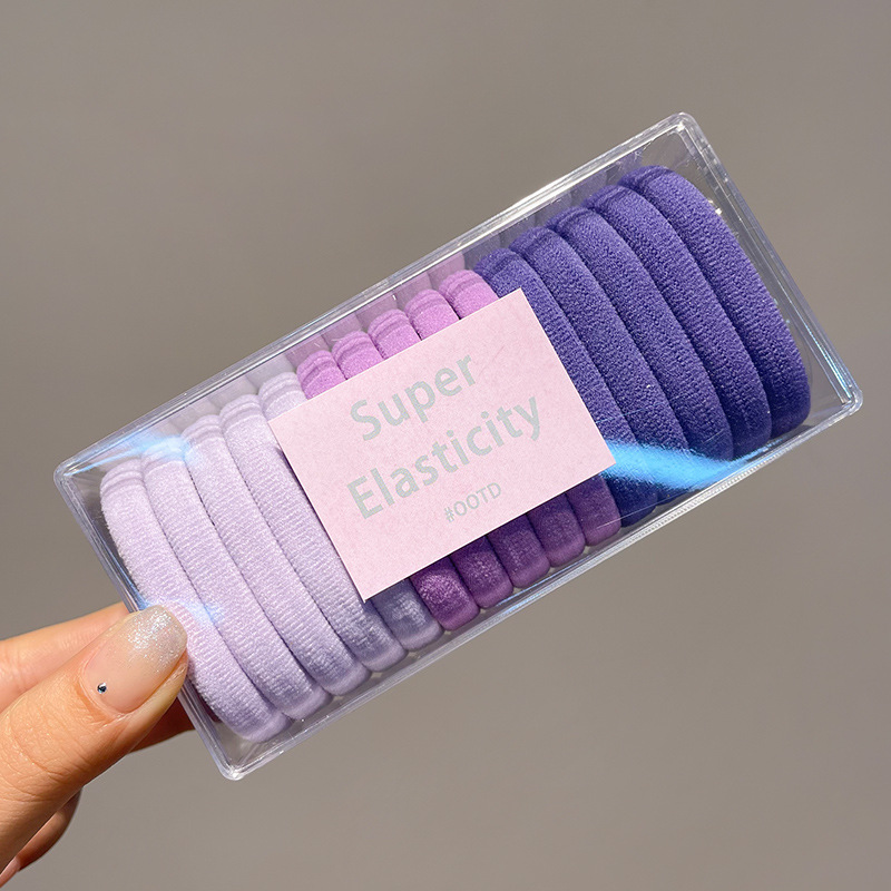 Simple cuerda de pelo de alta elasticidad cuerda de lazo de pelo de invierno de las mujeres banda de goma duradera tocado banda de pelo cubierta de cuero para niños