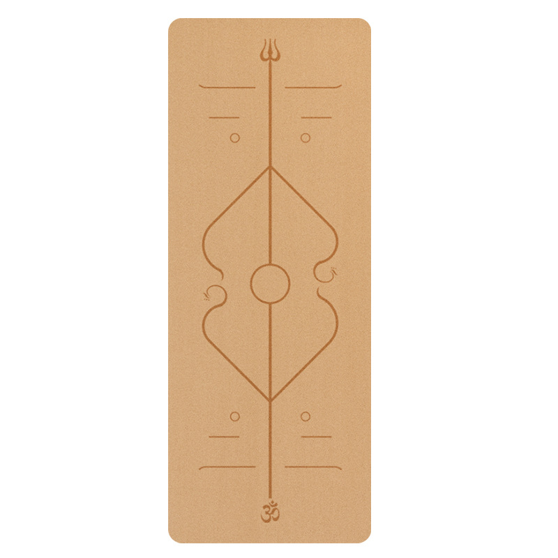 68cm ensanchado corcho yoga almohadilla de yoga personalizada goma natural antideslizante amortiguador yoga pilates especial para deportes