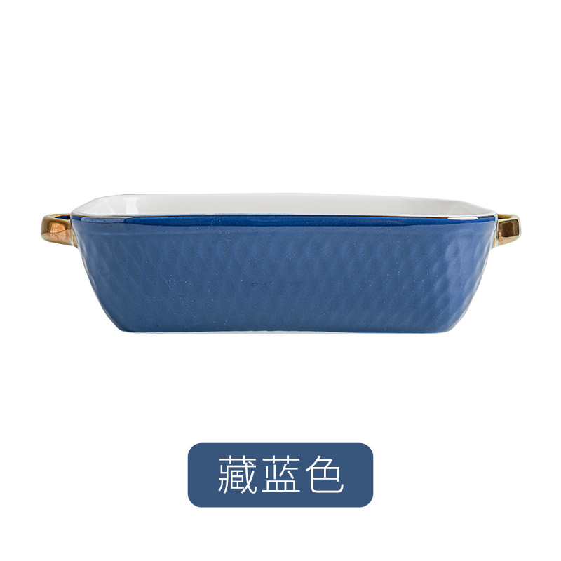 Binaural cerámica pan para hornear hogar creativo plato de ensalada frutas Nordic Internet celebridad vajilla queso arroz al horno