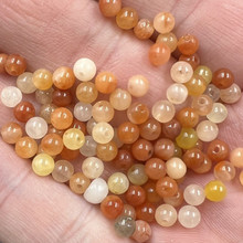 新疆和田金丝玉圆珠玉石散珠石英岩玉手链项链佛珠饰品配件珠玉珠