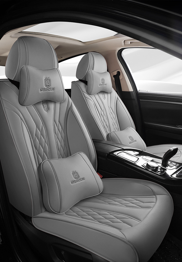 2026 New Model Full Leather Breathable Business-Style Universal Four-Season Full-Cover Car Seat Cushion Cover