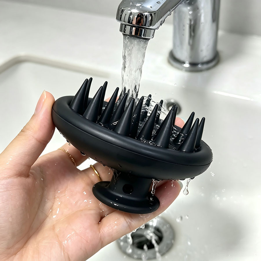 Silicone Scalp Massage Brush Head Cleaner Shampoo Comb Soft Baby Silicone Shampoo Brush Portable Hair Washing Tool