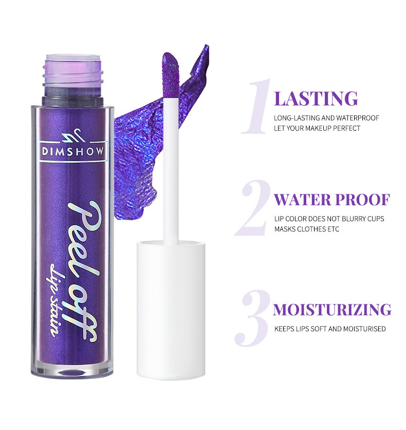 DIMSHOW Peel-off Lip Gloss Matte finish with a base color Lipstick water Peel-off Lip Dye Item Picture