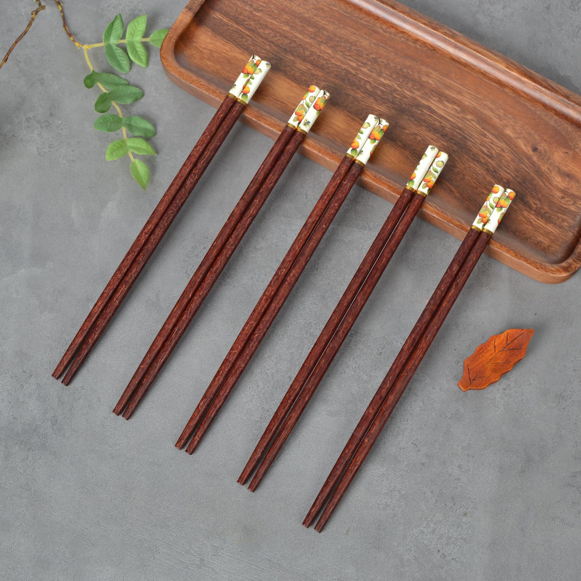 난핑 제조업체 도매 가정용 젓가락, 10쌍입 한 상자, 건강하고 심플한 대나무 식기, 난대나무