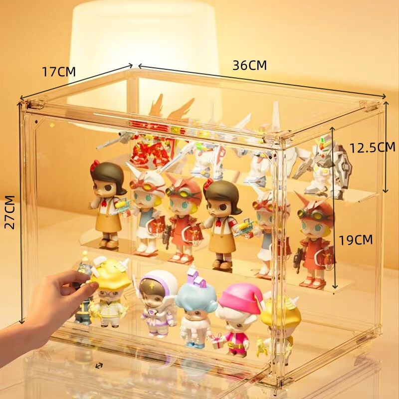 バブルマートディスプレイボックス防塵人形装飾品ハンドディスプレイキャビネットブラインドボックス透明収納アクリルディスプレイスタンド|undefined