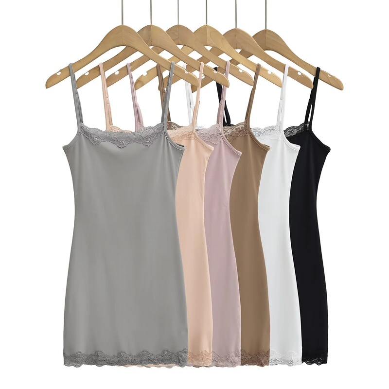 skims Kardashian Yuanyuan sauce same style pure hot girl sling dress sexy tight sheath lace skirt