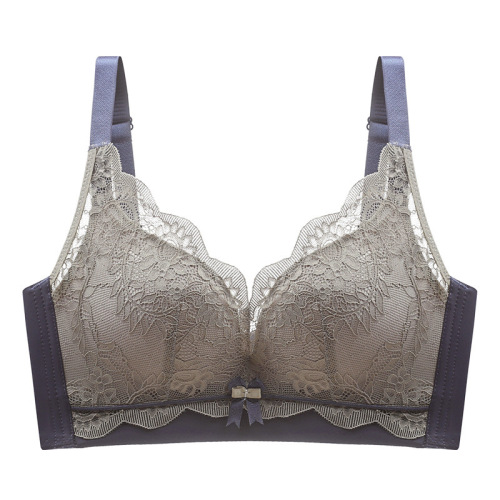 8808# latex underwear for women, contrasting color lace, wire-free bra, small breast push-up, side breasts bra, beautiful back sling