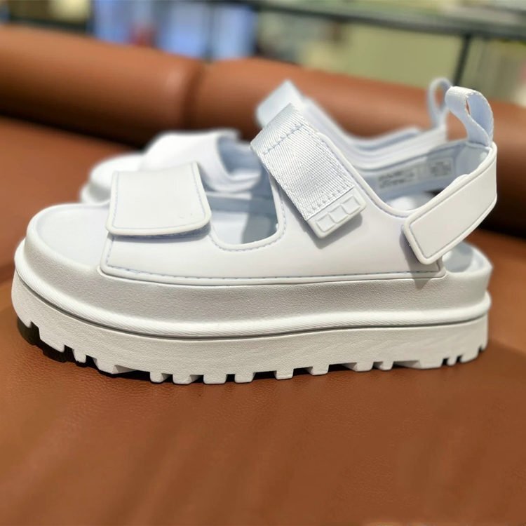 2025 Summer New Beach Shoes Women's Sports Casual Thick Sole Increased Velcro Fashion Sandals Soft Sole Candy Color