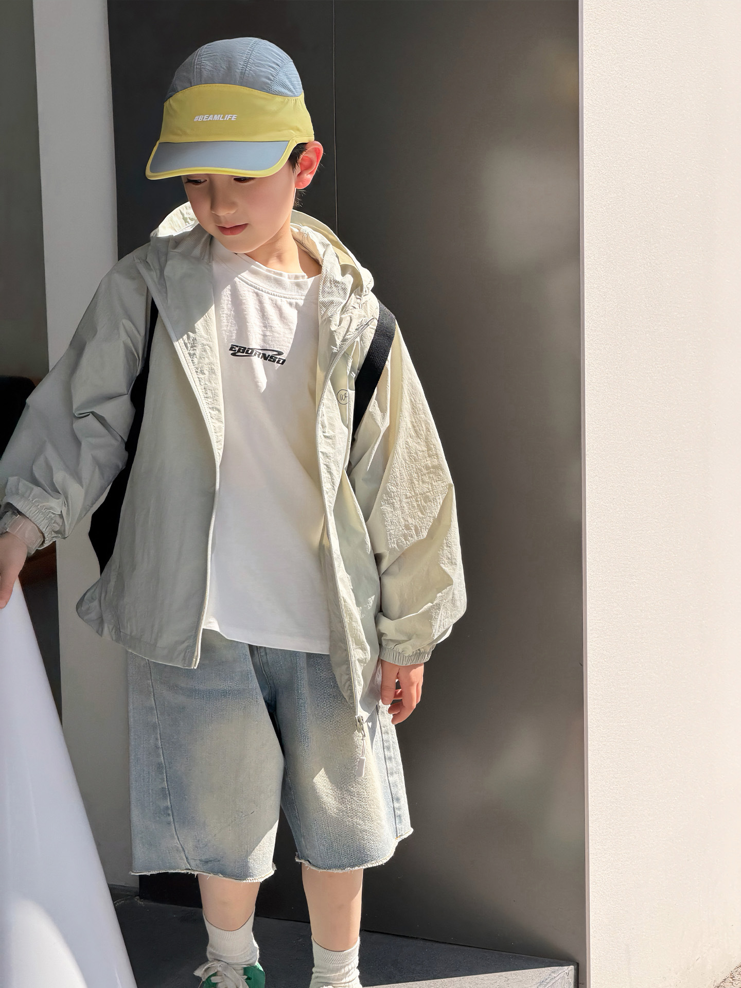 Ropa de verano para niños, ropa de protección solar, ropa de protección solar para niños, nueva ropa de verano anti-UV fría, ligera y seca rápida al aire libre