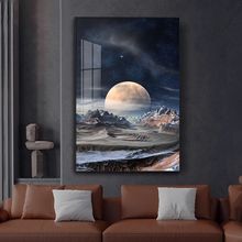 星空宇宙装饰画宇航员地球玄关落地巨幅轻奢挂画儿童卧室房间壁画